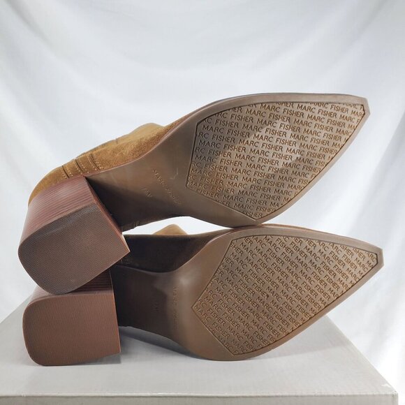 Marc Fisher Women's Dark Brown Bootie Matter Block Heel Pointed Toe Size 11 M - Picture 11 of 14